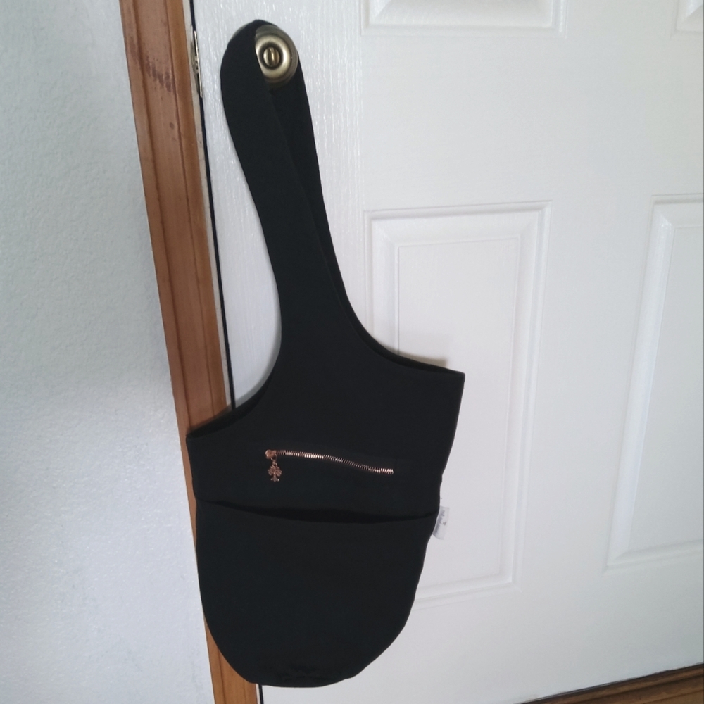 USED Oak and Reed Black Cotton Canvas Retreat Yoga Tote Firm Price - Picture 3 of 5
